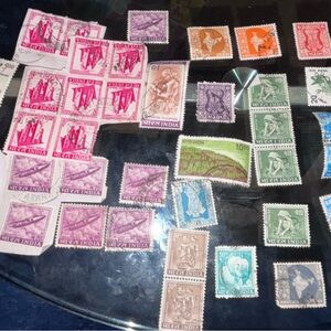 Vintage India Stamp Art Print